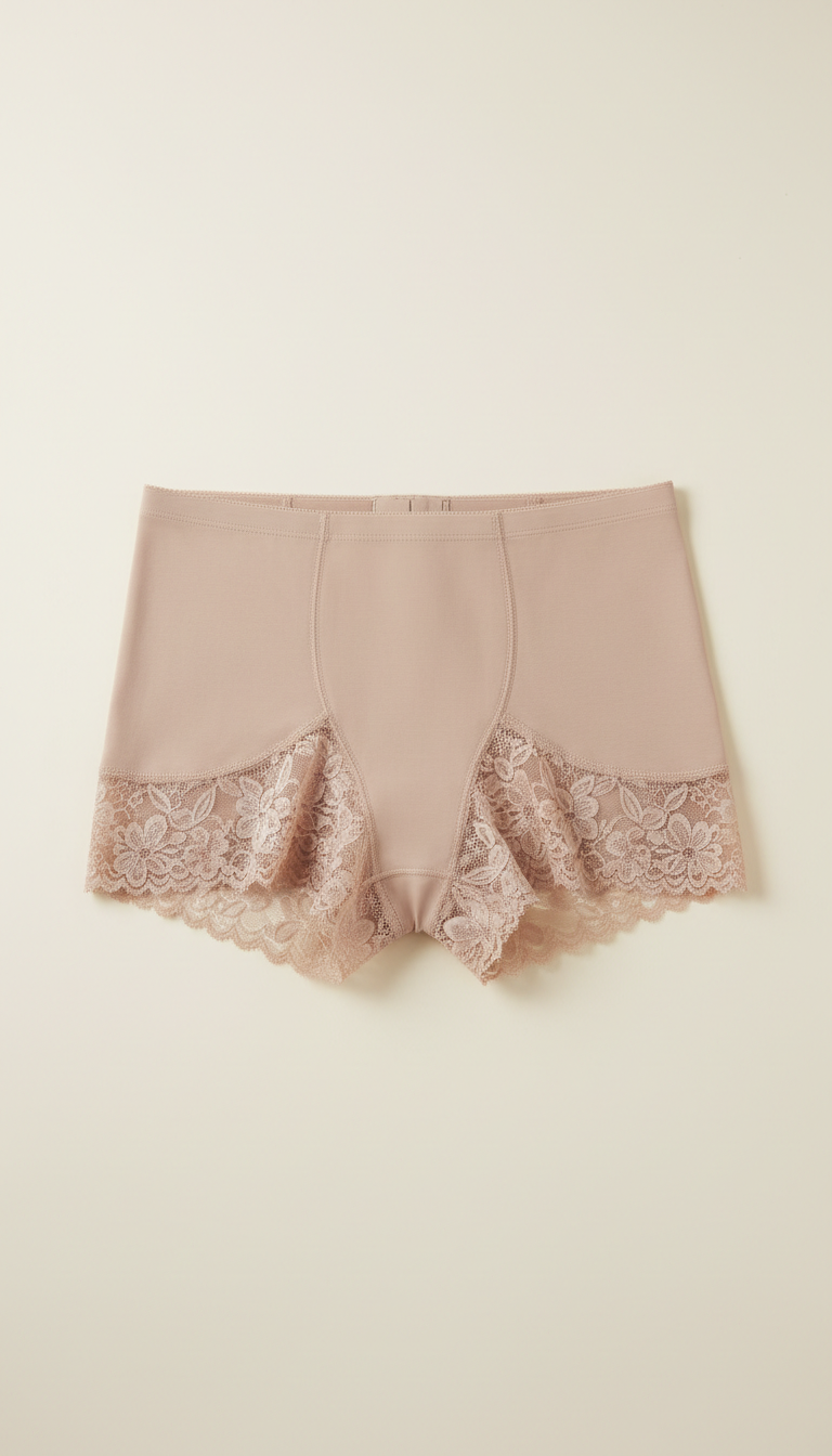 Shaping Shorts With Lace Hem